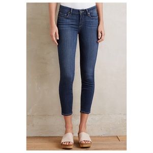 PAIGE Blue Denim Verdugo Cropped Skinny Jeans